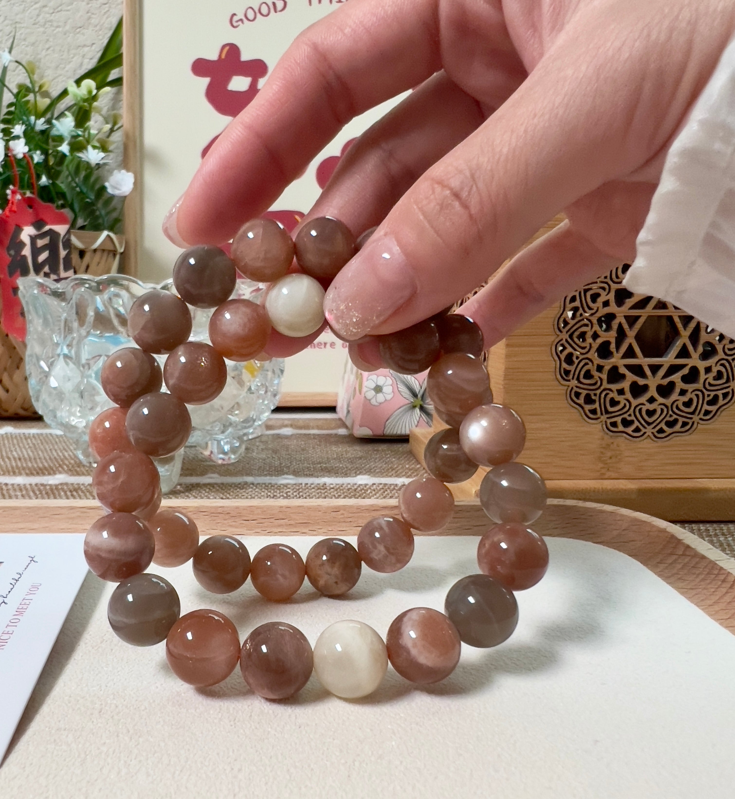 Rainbow Moonstone Bracelet