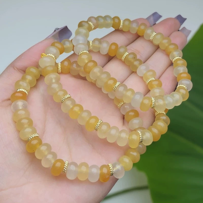 Golden Silk Jade Bracelet