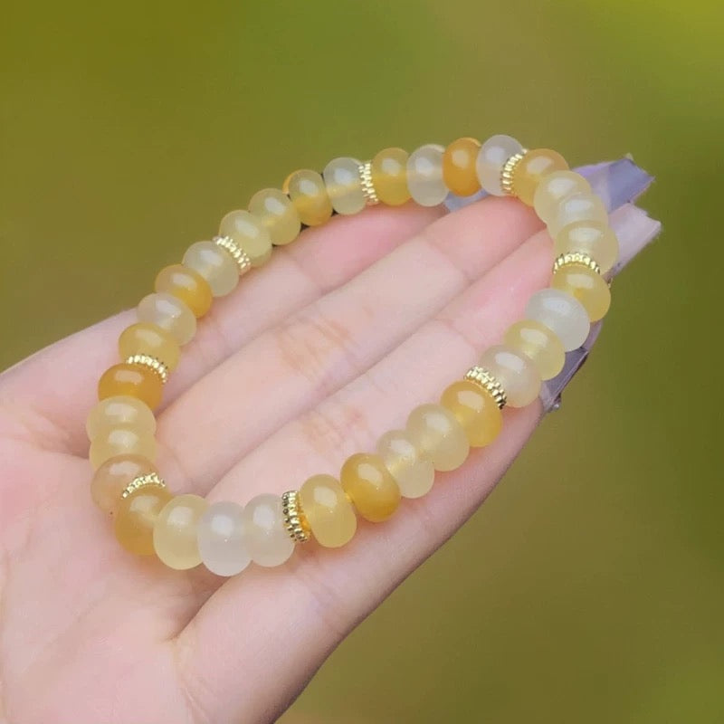 Golden Silk Jade Bracelet