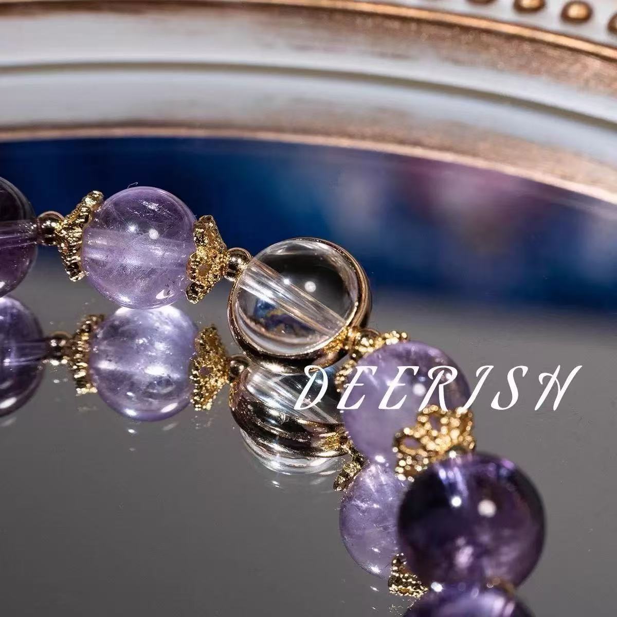 Amethyst Starry Charm Bracelet