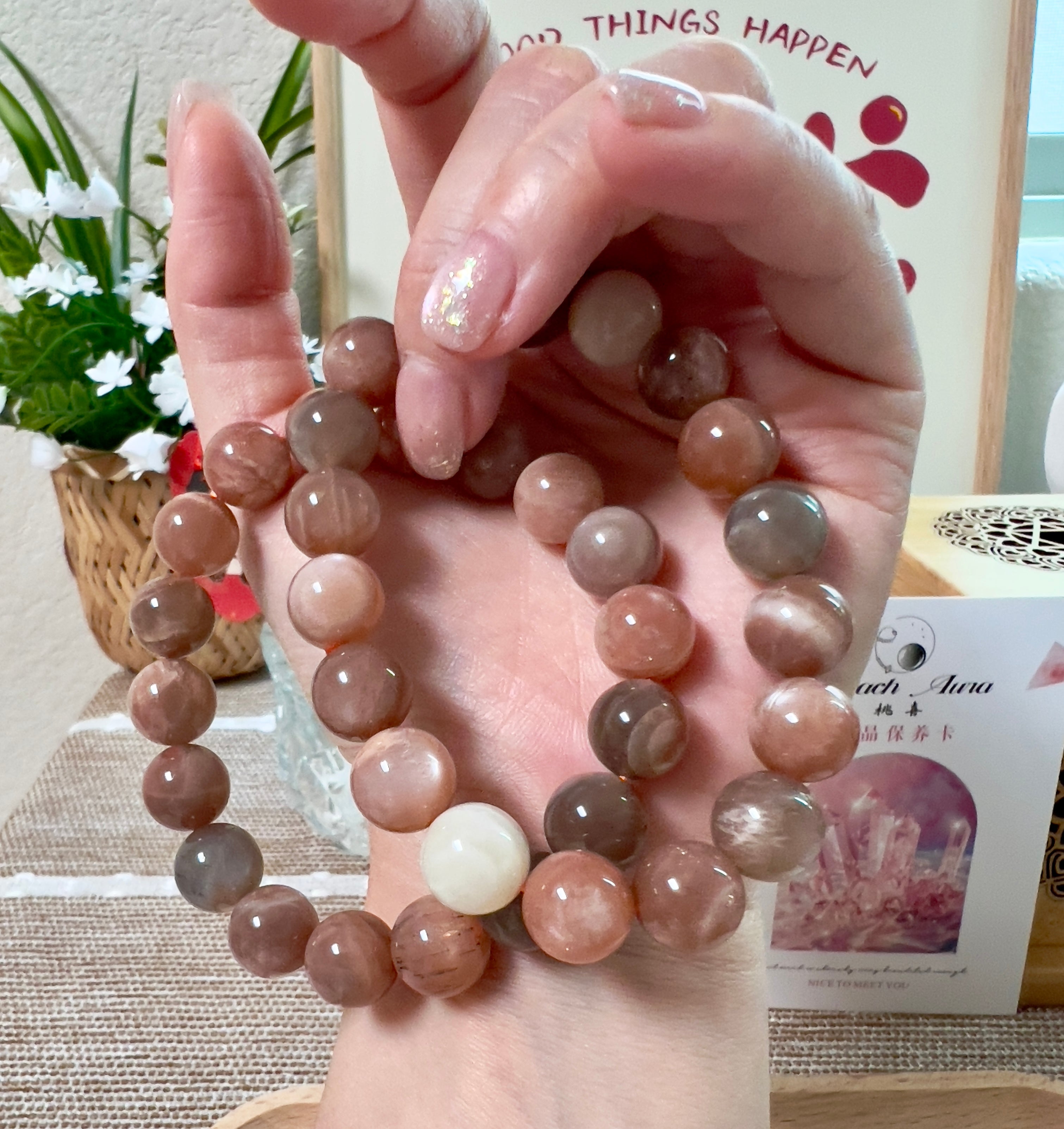 Rainbow Moonstone Bracelet