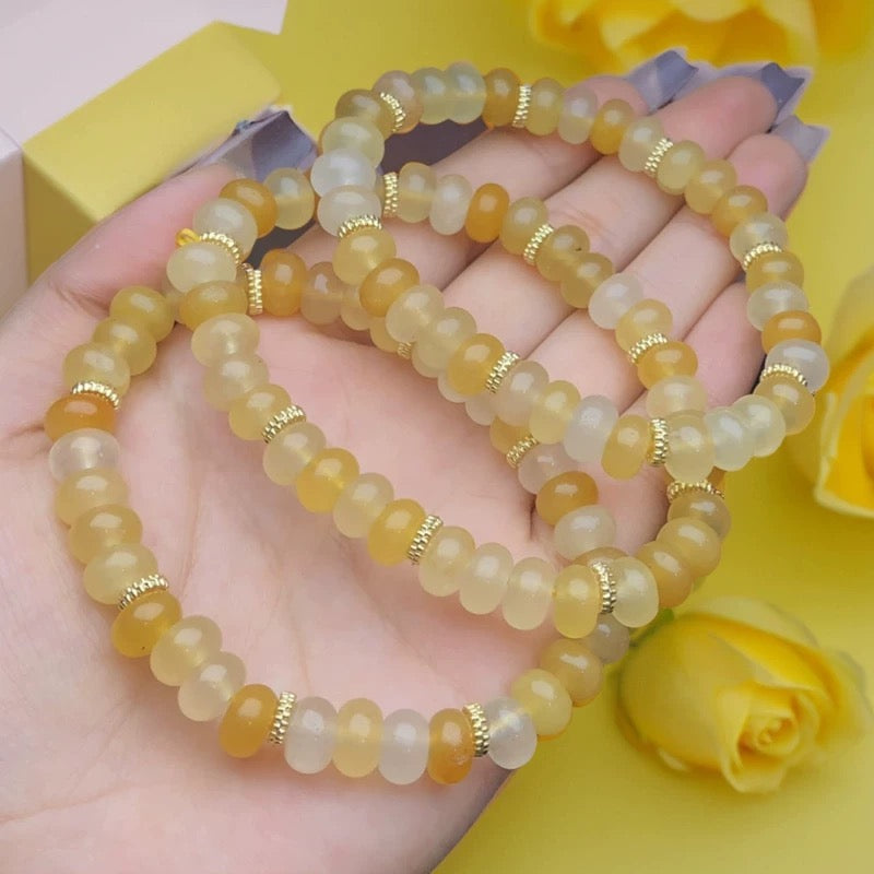 Golden Silk Jade Bracelet